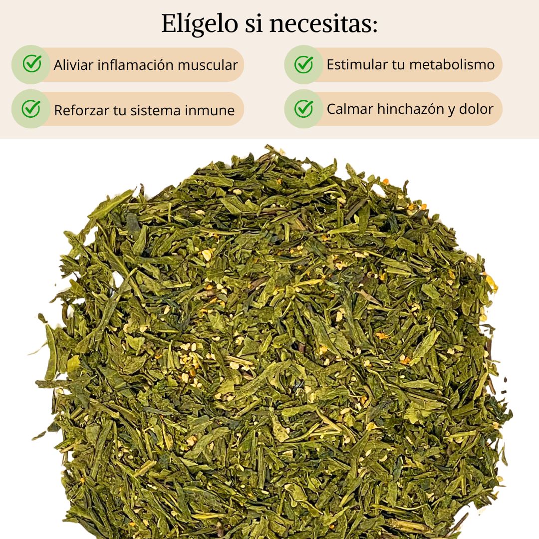Té verde desinflamante con cúrcuma
