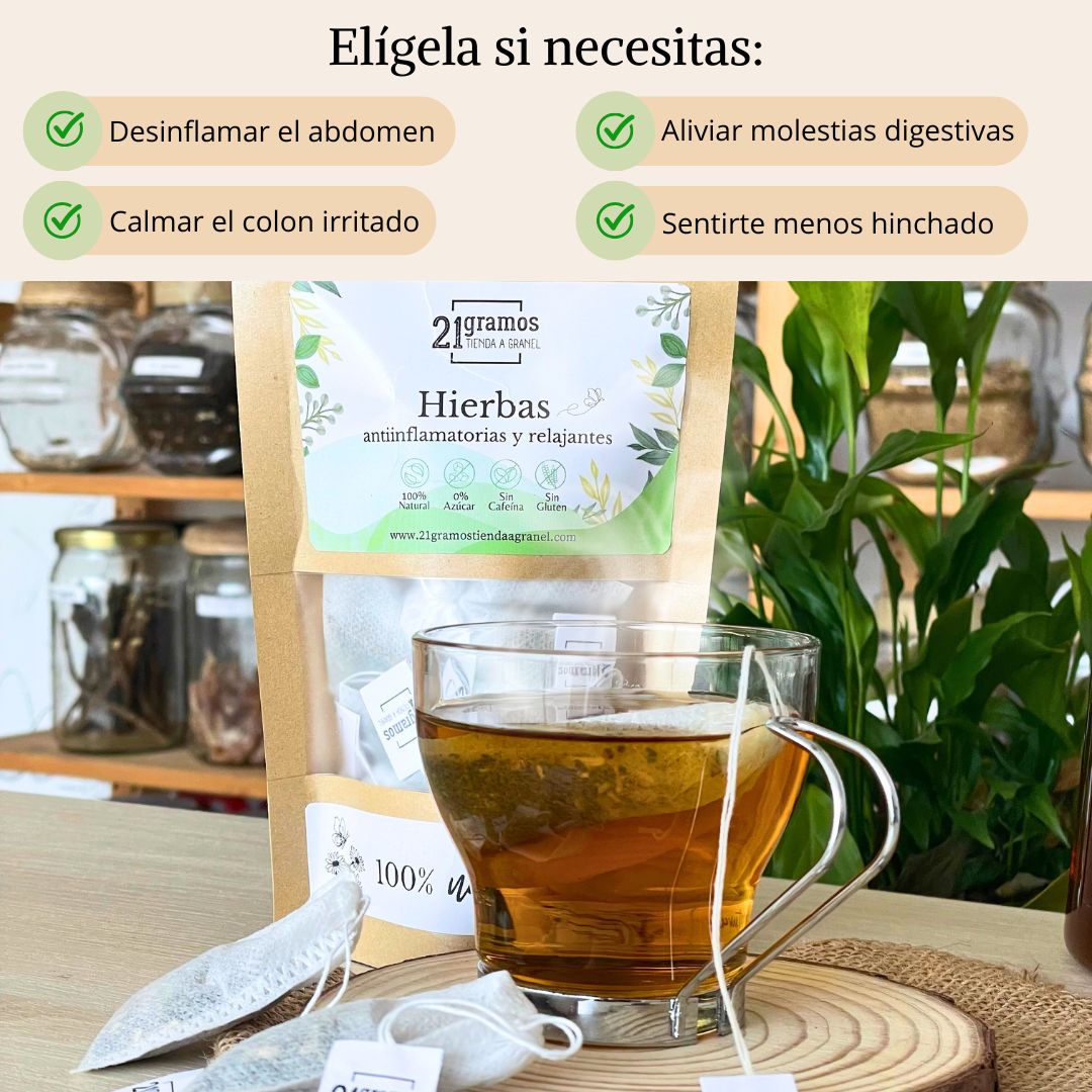 Infusión Hierbas antinflamatorias y relajantes