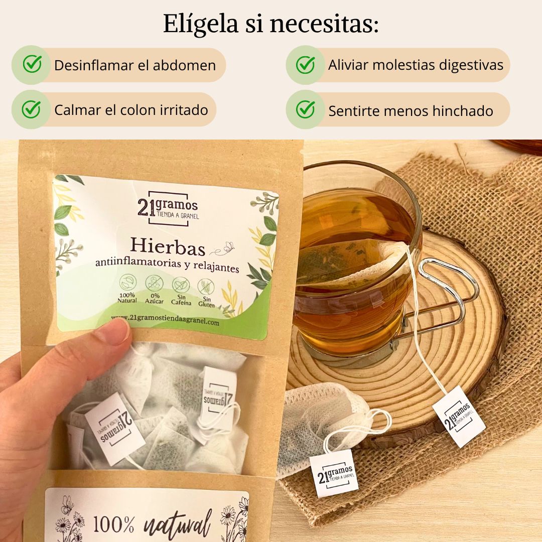 Infusión Hierbas antinflamatorias y relajantes