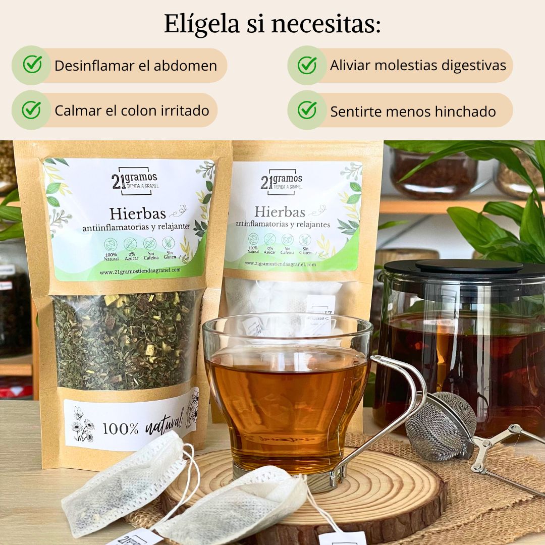 Infusión Hierbas antinflamatorias y relajantes