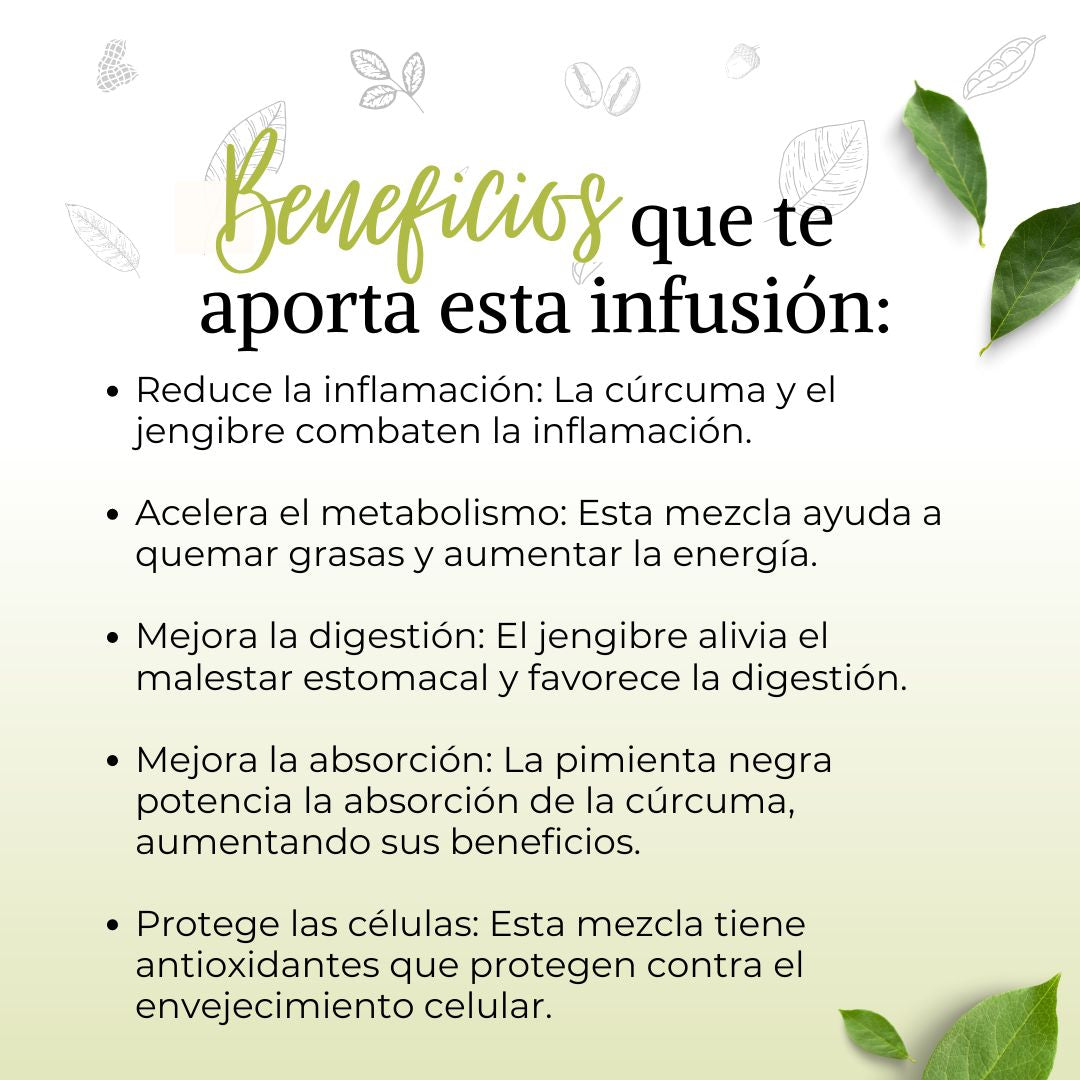 Té verde desinflamante con cúrcuma