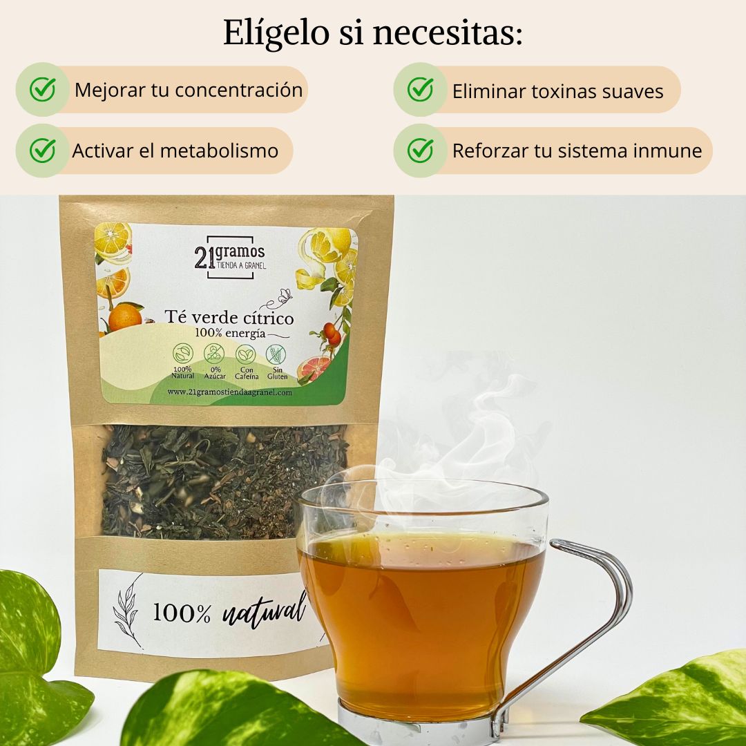 Té verde cítrico 100% energía