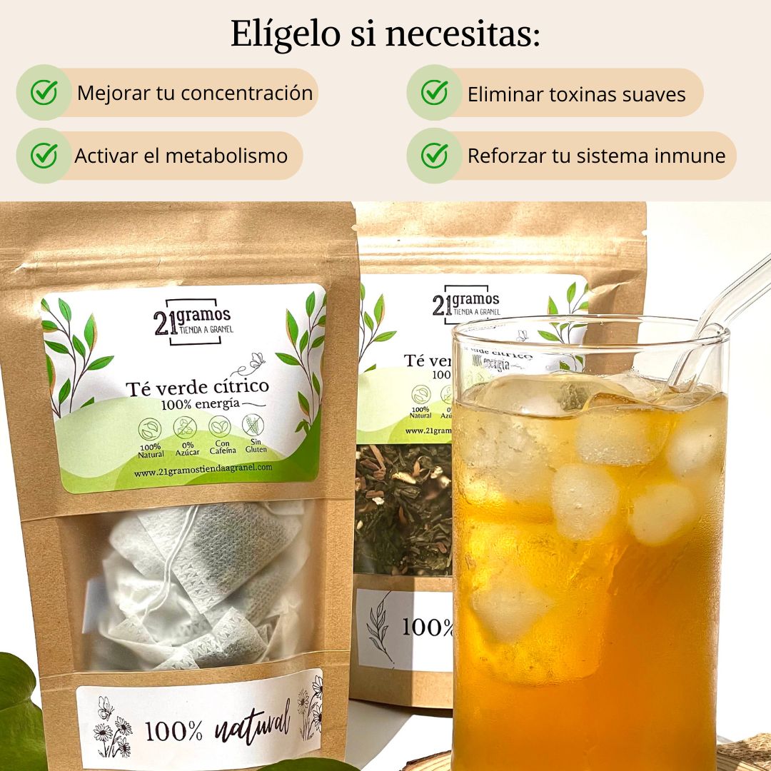 Té verde cítrico 100% energía