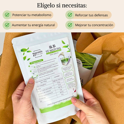 Té Matcha Ceremonial Máxima calidad 200gr + Obsequio: Cuchara de bambú (Chashaku)