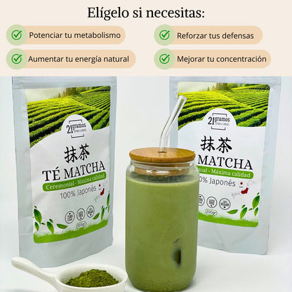 Té Matcha Ceremonial Máxima calidad 200gr + Obsequio: Cuchara de bambú (Chashaku)