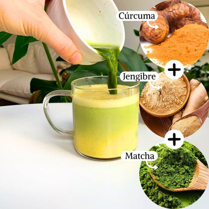 Té Matcha con Cúrcuma y Jengibre