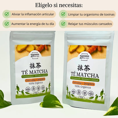 Té Matcha con Cúrcuma y Jengibre