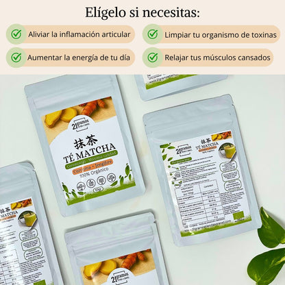Té Matcha con Cúrcuma y Jengibre