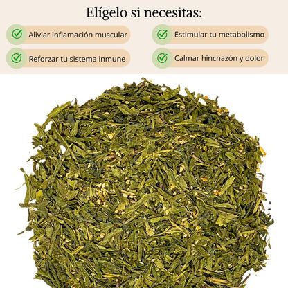 Té verde desinflamante con cúrcuma