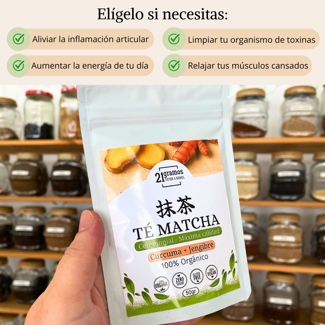 Té Matcha con Cúrcuma y Jengibre