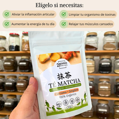 Té Matcha con Cúrcuma y Jengibre