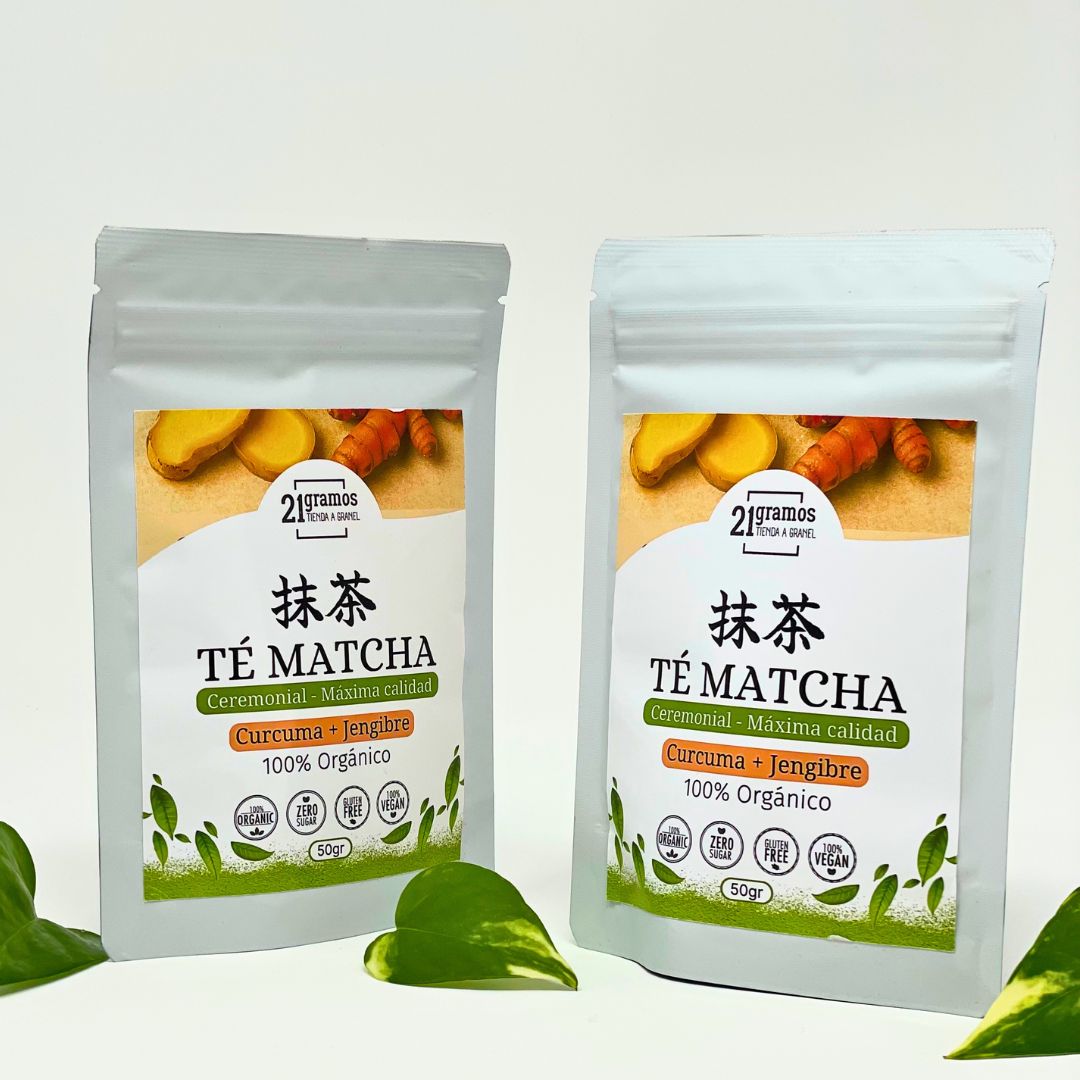 Té Matcha con Cúrcuma y Jengibre