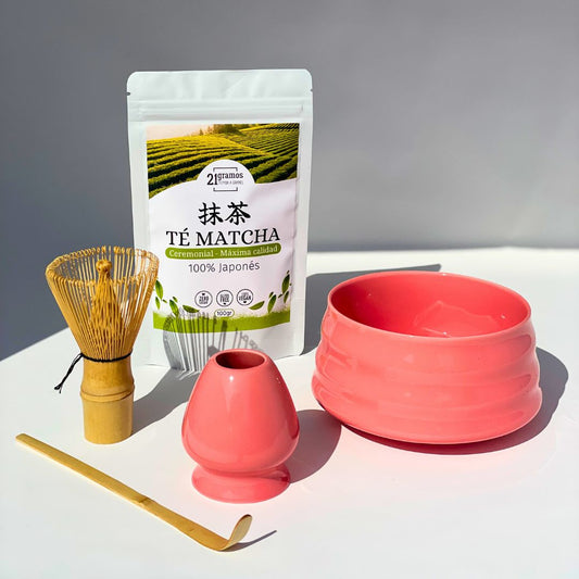 Set completo de Té Matcha (4 piezas) + Té Matcha 100gr